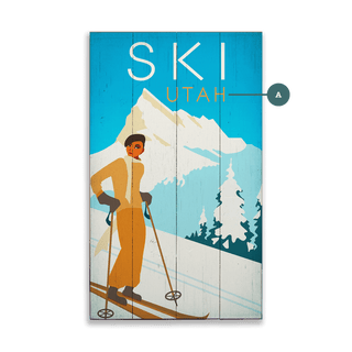 Skiing in Style - Wood & Metal Wall Art Wood & Metal Wall Art Meissenburg Designs