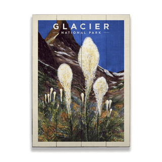 Glacier National Park Beargrass - Wood & Metal Wall Art Wood & Metal Signs Monte Dolack