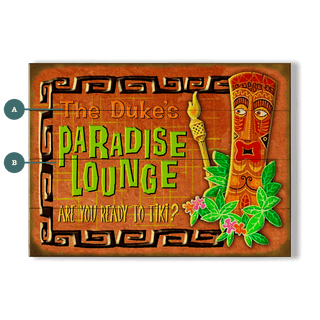 Paradise Lounge Tiki - Wood & Metal Wall Art Wood & Metal Signs Old Wood Signs