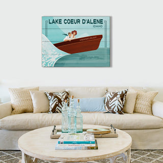 Couple's Boat Ride Bliss - Wood & Metal Wall Art Wood & Metal Wall Art Meissenburg Designs