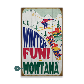 Winter Fun - Wood & Metal Wall Art Wood & Metal Signs Old Wood Signs