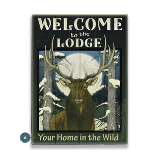 Welcome to the Lodge - Wood & Metal Wall Art Wood & Metal Signs Old Wood Signs
