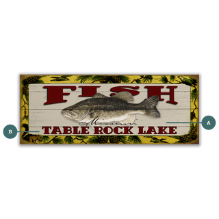 Catch of the Day Freshwater Fishing Sign Wall Decor Wood & Metal Signs Meissenburg Designs