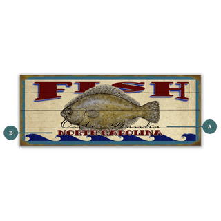 Catch of the Day Saltwater Fishing Sign Wall Decor Wood & Metal Signs Meissenburg Designs