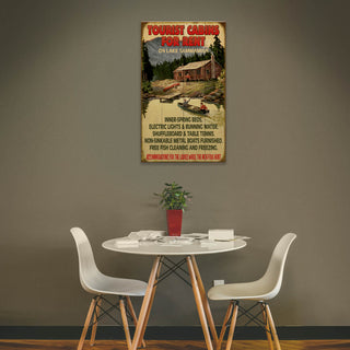 Tourist Cabins for Rent - Wood & Metal Wall Art Wood & Metal Signs Meissenburg Designs