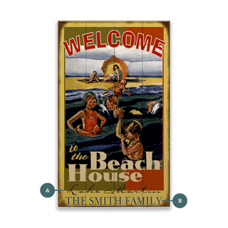 Family Beach House - Wood & Metal Wall Art Wood & Metal Signs Meissenburg Designs