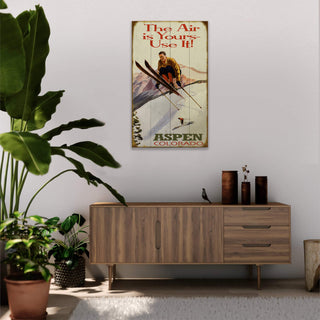 The Air is Yours - Wood & Metal Wall Art Wood & Metal Signs Old Wood Signs