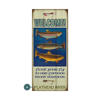 Float Your Fly: Personalized - Wood & Metal Wall Art Wood & Metal Signs Old Wood Signs
