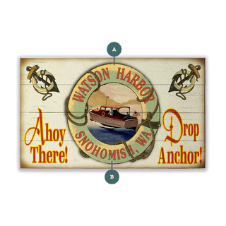 Ahoy There! - Wood & Metal Wall Art Wood & Metal Wall Art Meissenburg Designs