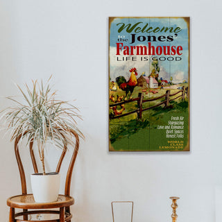 Welcome to our Farmhouse: Personalized - Wood & Metal Wall Art Wood & Metal Signs Old Wood Signs