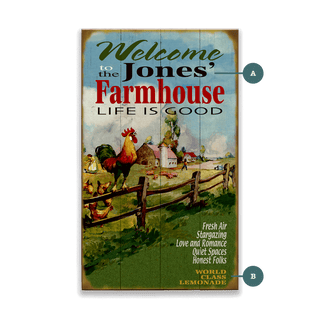Welcome to our Farmhouse: Personalized - Wood & Metal Wall Art Wood & Metal Signs Old Wood Signs