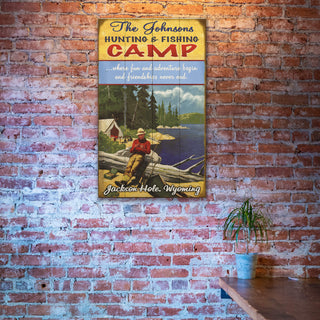 Hunting and Fishing Camp - Wood & Metal Wall Art Wood & Metal Signs Old Wood Signs