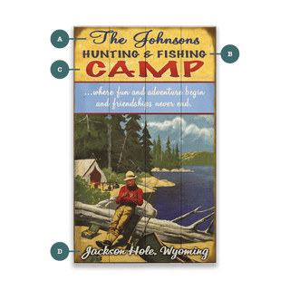 Hunting and Fishing Camp - Wood & Metal Wall Art Wood & Metal Signs Meissenburg Designs