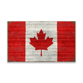 Canadian Flag - Wood & Metal Wall Art Wood & Metal Signs Old Wood Signs