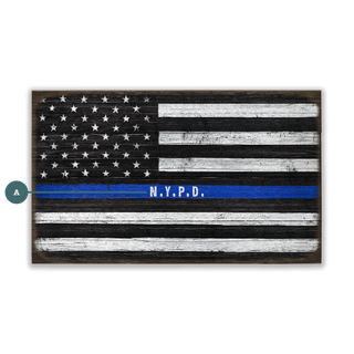 Thin Blue Line - Wood & Metal Wall Art Wood & Metal Signs Old Wood Signs