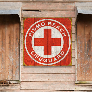 Lifeguard Sign - Wood & Metal Wall Art Wood & Metal Signs Old Wood Signs