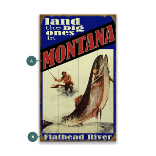 Land the Big Ones: Trout - Wood & Metal Wall Art Wood & Metal Wall Art Meissenburg Designs