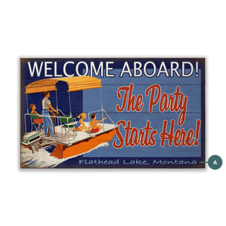 Welcome Aboard: Location Only - Wood & Metal Wall Art Wood & Metal Signs Old Wood Signs