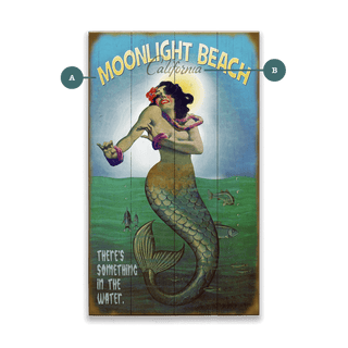 Mermaid Mystique at Moonlight (G) - Wood & Metal Wall Art Wood & Metal Signs Meissenburg Designs