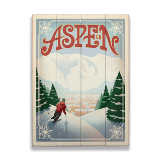 Aspen, Colorado - Wood & Metal Wall Art Wood & Metal Signs Anderson Design Group