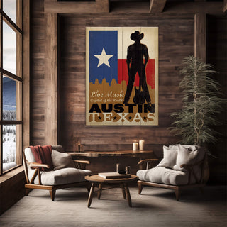 Austin, Texas - Wood & Metal Wall Art Wood & Metal Signs Anderson Design Group