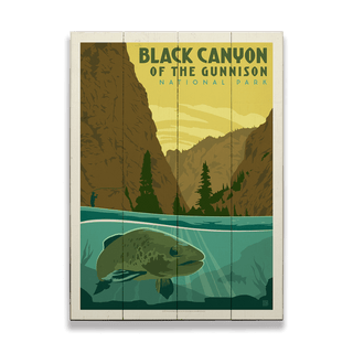 Black Canyon of the Gunnison National Park - Wood Plank Wall Art Wood & Metal Signs Anderson Design Group