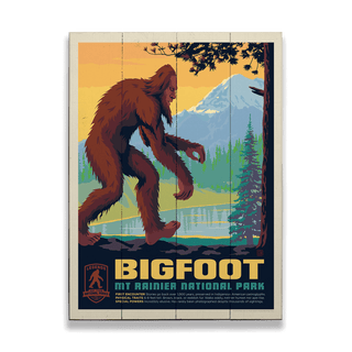 Bigfoot: Rainier's Majestic Secret - Wood Plank Wall Art Wood & Metal Signs Anderson Design Group