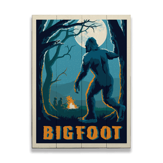 Bigfoot: Campfire Stories - Wood Plank Wall Art Wood & Metal Signs Anderson Design Group