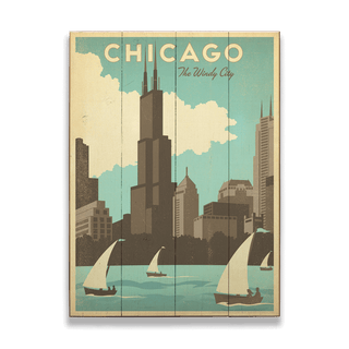 Chicago: Sailboats and Skylines - Wood & Metal Wall Art Wood & Metal Signs Anderson Design Group