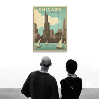 Chicago: Sailboats and Skylines - Wood & Metal Wall Art Wood & Metal Signs Anderson Design Group