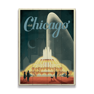 Chicago: Buckingham Fountain - Wood & Metal Wall Art Wood & Metal Signs Anderson Design Group