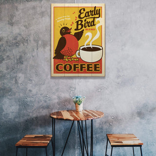 Early Bird Coffee - Wood & Metal Wall Art Wood & Metal Signs Anderson Design Group
