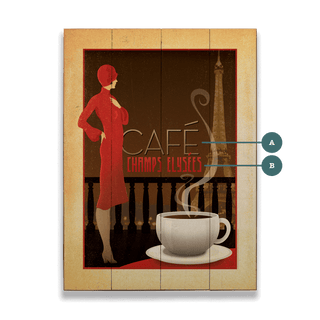 Cafe Champs Elysees - Wood & Metal Wall Art Wood & Metal Signs Anderson Design Group
