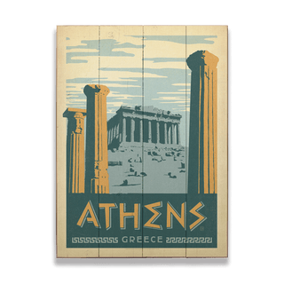 Athens, Greece - Wood & Metal Wall Art Wood & Metal Signs Anderson Design Group