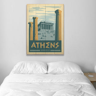 Athens, Greece - Wood & Metal Wall Art Wood & Metal Signs Anderson Design Group