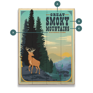 Great Smoky Mountains - Wood & Metal Wall Art Wood & Metal Signs Anderson Design Group