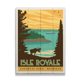 Isle Royale National Park - Wood Plank Wall Art Wood & Metal Signs Anderson Design Group