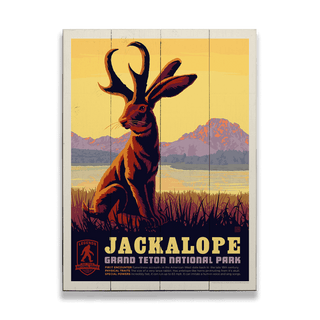 Jackalope: Trickster of the Tetons - Wood Plank Wall Art Wood & Metal Signs Anderson Design Group