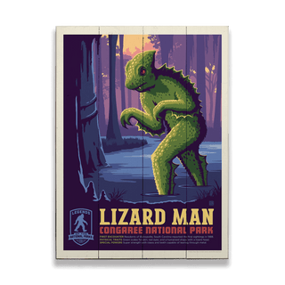 Lizard Man: Congarees Scalebound Enigma - Wood Plank Wall Art Wood & Metal Signs Anderson Design Group