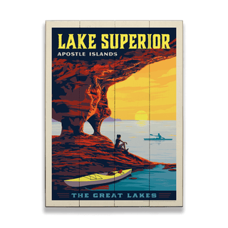 Lake Superior and Apostle Islands - Wood Plank Wall Art Wood & Metal Signs Anderson Design Group