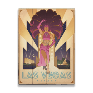 Las Vegas: Showgirl - Wood & Metal Wall Art Wood & Metal Signs Anderson Design Group