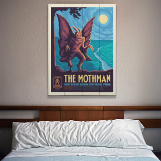 Mothman: Whisperer in the Woods - Wood Plank Wall Art Wood & Metal Signs Anderson Design Group