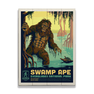 Swamp Ape: Guardian of the Glades - Wood Plank Wall Art Wood & Metal Signs Anderson Design Group