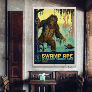 Swamp Ape: Guardian of the Glades - Wood Plank Wall Art Wood & Metal Signs Anderson Design Group