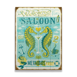 Welcome to the Seahorse Saloon  - Wood & Metal Wall Art Wood & Metal Signs Anderson Design Group