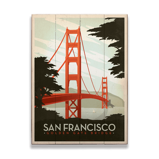 San Francisco Golden Gate Bridge  - Wood & Metal Wall Art Wood & Metal Signs Anderson Design Group