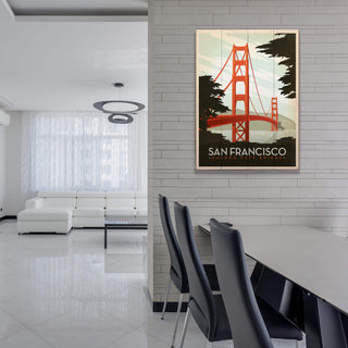 San Francisco Golden Gate Bridge  - Wood & Metal Wall Art Wood & Metal Signs Anderson Design Group