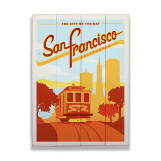 San Francisco Cable Car  - Wood & Metal Wall Art Wood & Metal Signs Anderson Design Group