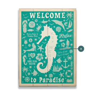 Welcome to Paradise  - Wood & Metal Wall Art Wood & Metal Signs Anderson Design Group