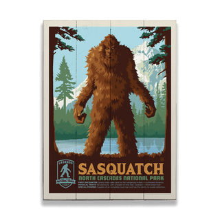 Sasquatch: North Cascades Mystery - Wood Plank Wall Art Wood & Metal Signs Anderson Design Group